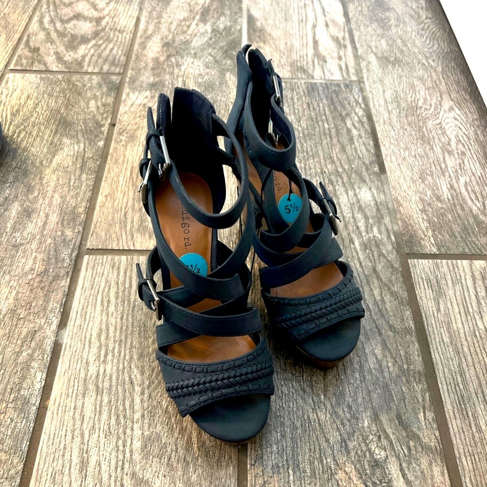 Wedge heels size 5.5 woman shoes NEW